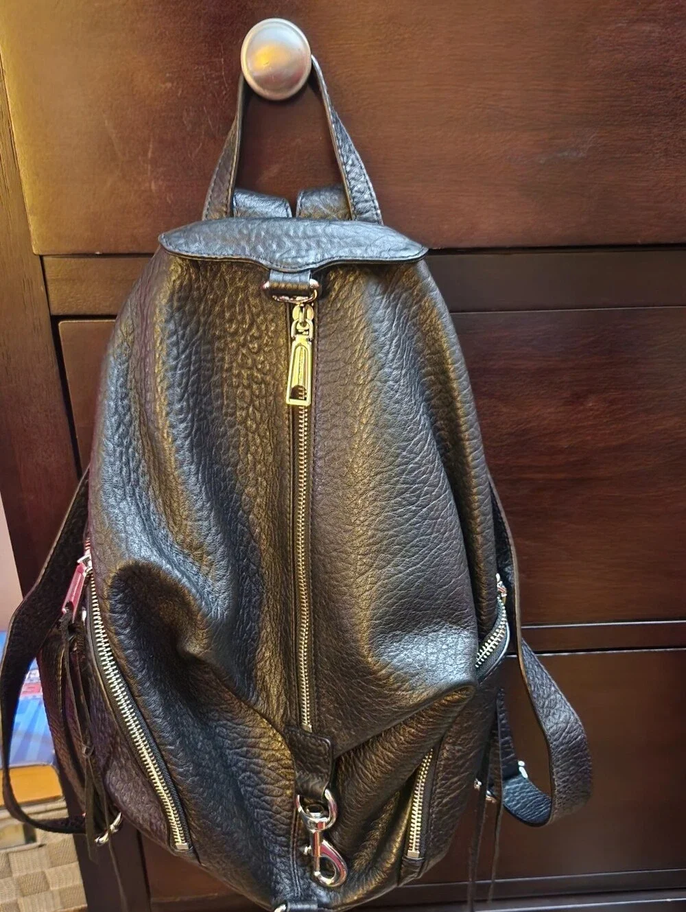 Rebecca Minkoff Pebbled Leather Backpack.